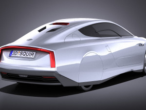 Volkswagen XL1 2014 vray Model 3D