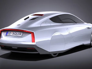 Volkswagen XL1 2014 vray 3D Model