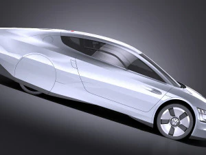 Volkswagen XL1 2014 vray 3D Model