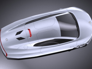 Volkswagen XL1 2014 vray Model 3D
