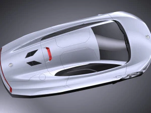Volkswagen XL1 2014 vray 3D Model