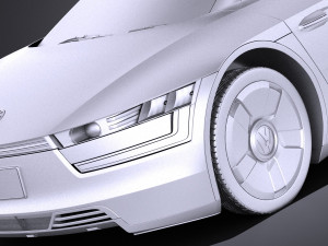 Volkswagen XL1 2014 vray Model 3D