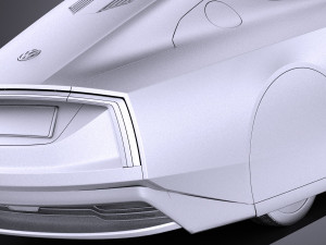 Volkswagen XL1 2014 vray Model 3D