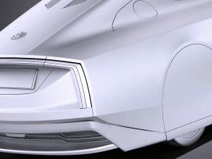 Volkswagen XL1 2014 vray 3D Model
