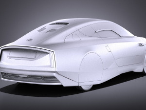 Volkswagen XL1 2014 vray Model 3D