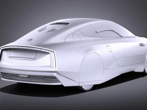Volkswagen XL1 2014 vray 3D Model