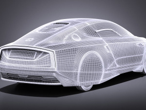 Volkswagen XL1 2014 vray Model 3D