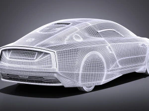 Volkswagen XL1 2014 vray 3D Model