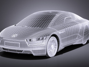 Volkswagen XL1 2014 vray Model 3D