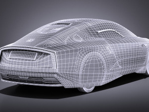 Volkswagen XL1 2014 vray Model 3D