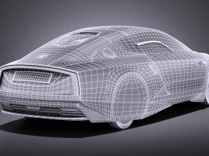 Volkswagen XL1 2014 vray 3D Model