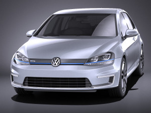 Volkswagen E-Golf 2016 vray Model 3D