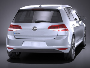 Volkswagen E-Golf 2016 vray Model 3D