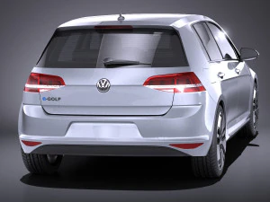 Volkswagen E-Golf 2016 vray 3D Model