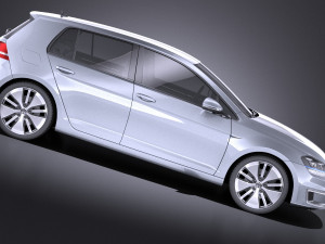 Volkswagen E-Golf 2016 vray Model 3D
