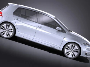 Volkswagen E-Golf 2016 vray 3D Model