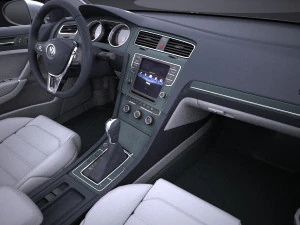 Volkswagen E-Golf 2016 vray 3D Model