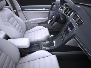 Volkswagen E-Golf 2016 vray Model 3D