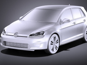 Volkswagen E-Golf 2016 vray Model 3D