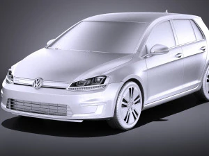 Volkswagen E-Golf 2016 vray 3D Model