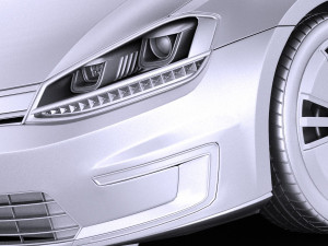 Volkswagen E-Golf 2016 vray Model 3D