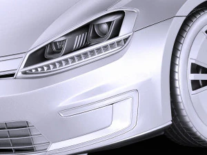 Volkswagen E-Golf 2016 vray 3D Model