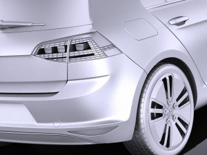 Volkswagen E-Golf 2016 vray Model 3D