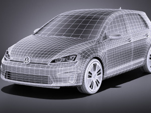 Volkswagen E-Golf 2016 vray Model 3D