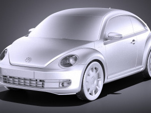 Volkswagen Ibeetle 2015 vray Model 3D