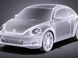 Volkswagen Ibeetle 2015 vray Model 3D