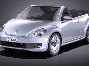 Volkswagen Ibeetle Convertible 2015 vray 3D Model