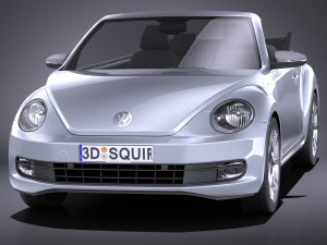 Volkswagen Ibeetle Convertible 2015 vray Modello 3D