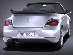 Volkswagen Ibeetle Convertible 2015 vray Modello 3D