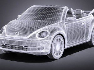 Volkswagen Ibeetle Convertible 2015 vray Modello 3D