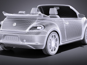 Volkswagen Ibeetle Convertible 2015 vray Modello 3D