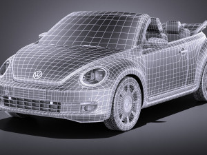 Volkswagen Ibeetle Convertible 2015 vray Modello 3D