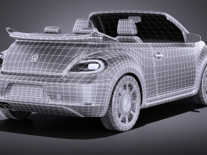 Volkswagen Ibeetle Convertible 2015 vray Modello 3D