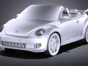 Volkswagen Ibeetle Convertible 2015 vray Modello 3D