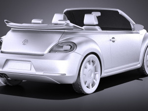 Volkswagen Ibeetle Convertible 2015 vray Modello 3D