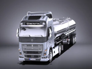 Volvo FH16 Globtrotter Tanker 2013-2015 vray 3D Model