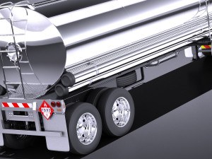 Volvo FH16 Globtrotter Tanker 2013-2015 vray Modello 3D
