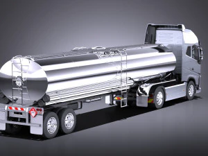 Volvo FH16 Globtrotter Tanker 2013-2015 vray 3D Model