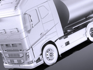 Volvo FH16 Globtrotter Tanker 2013-2015 vray Modello 3D
