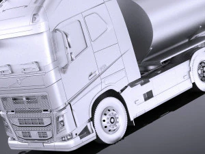 Volvo FH16 Globtrotter Tanker 2013-2015 vray 3D Model