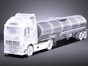 Volvo FH16 Globtrotter Tanker 2013-2015 vray Modello 3D