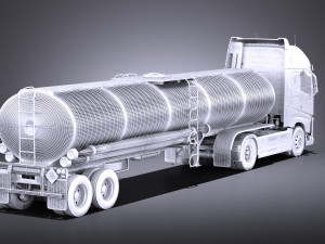 Volvo FH16 Globtrotter Tanker 2013-2015 vray Modello 3D
