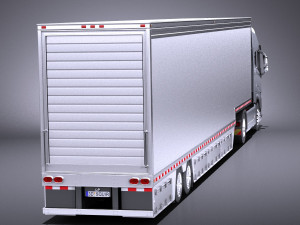 Volvo FH16 Globtrotter Trailer 2013 vray Model 3D