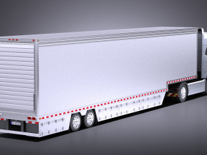 Volvo FH16 Globtrotter Trailer 2013 vray Model 3D