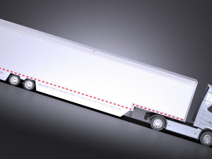 Volvo FH16 Globtrotter Trailer 2013 vray Model 3D