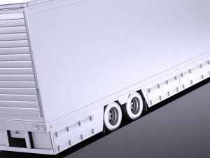 Volvo FH16 Globtrotter Trailer 2013 vray Model 3D
